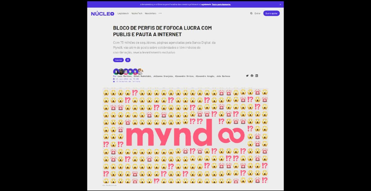 Bolsonaristas estão usando uma ótima reportagem sobre caso Choquei-Mynd8 para tentar atacar o governo Lula