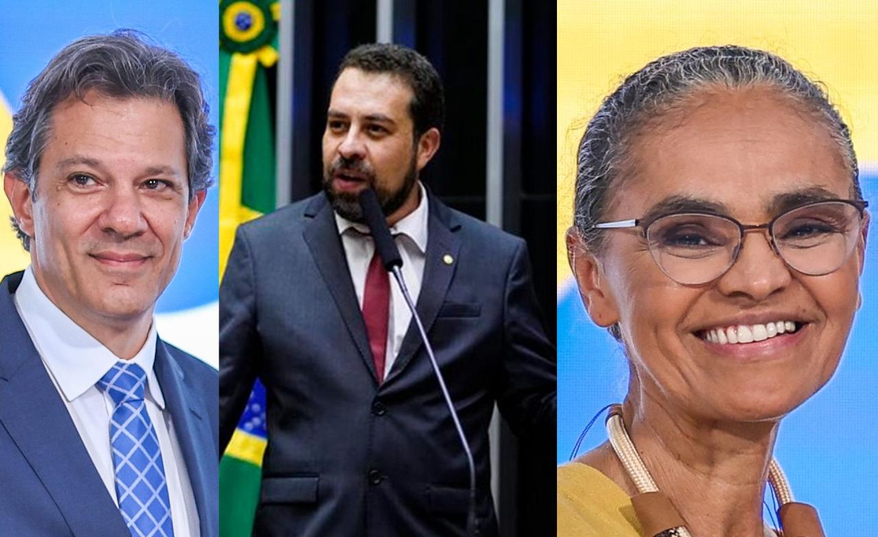 Haddad e Marina estarão em evento com o pré-candidato Guilherme Boulos